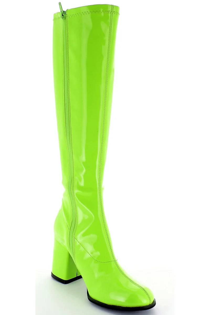 Gogo Damen Lackstiefel normale Schaftweite | Grün