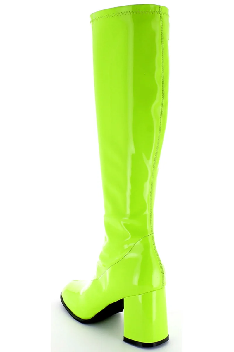 Gogo Damen Lackstiefel normale Schaftweite | Grün