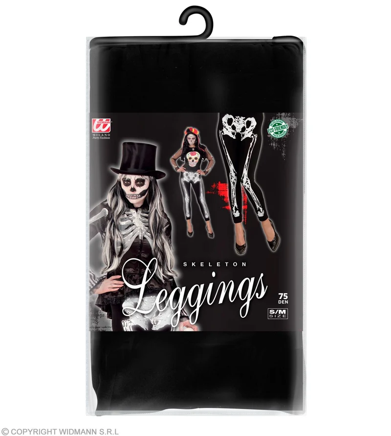 Skelett Leggings für Damen | Schwarz Weiß