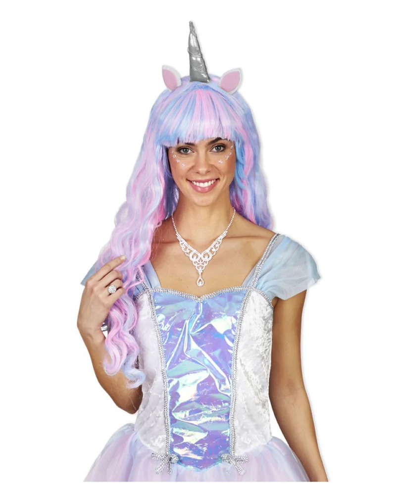 Einhorn Haarreif - Silber Weiß
