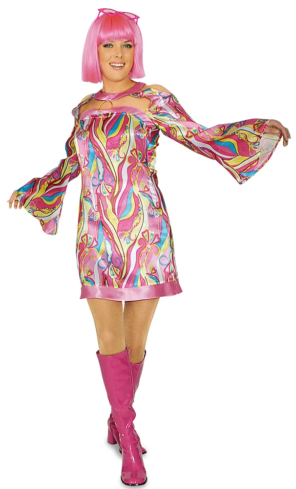 Hippie Kostüm Pinkshine für Damen