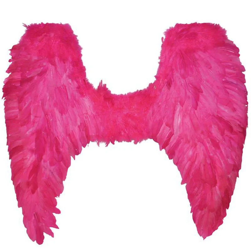 Engelsflügel aus Federn - 70 x 65 cm | Farbwahl zum Engelskostüm Teufel Karneval
