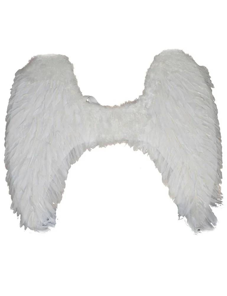 Engelsflügel aus Federn - 70 x 65 cm | Farbwahl zum Engelskostüm Teufel Karneval