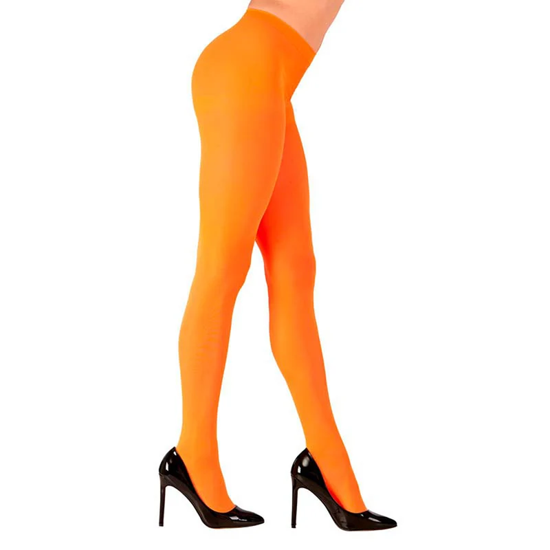 Strumpfhose Uni Neon Orange STD