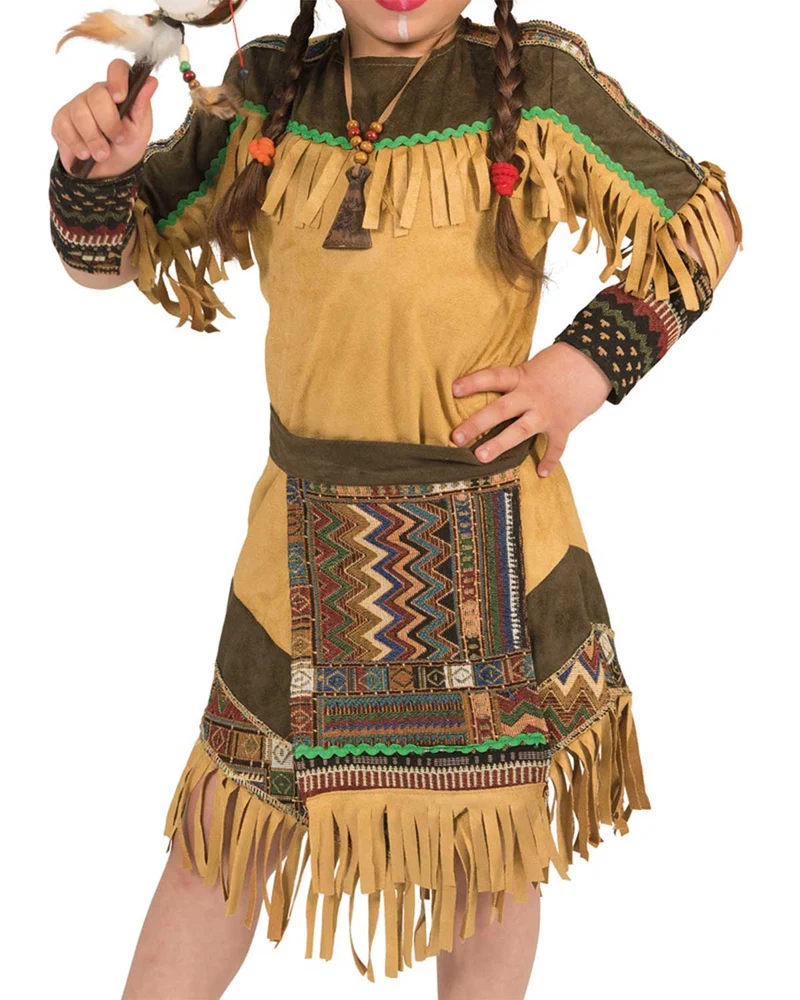Indianerin Kostüm "Shania" für Mädchen | Braun