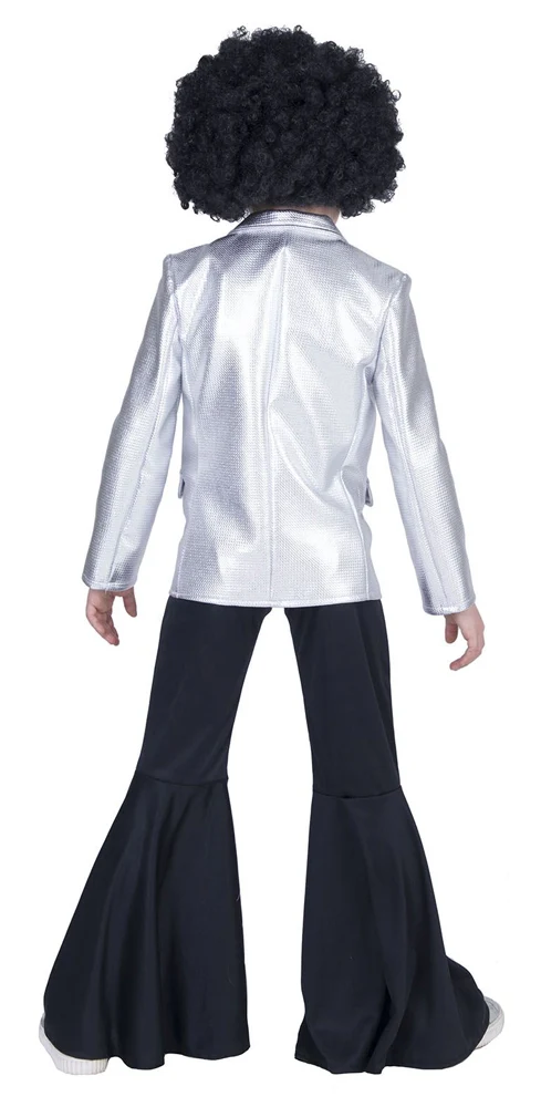 Disco Fever Metallic Jacke für Kinder - Silber