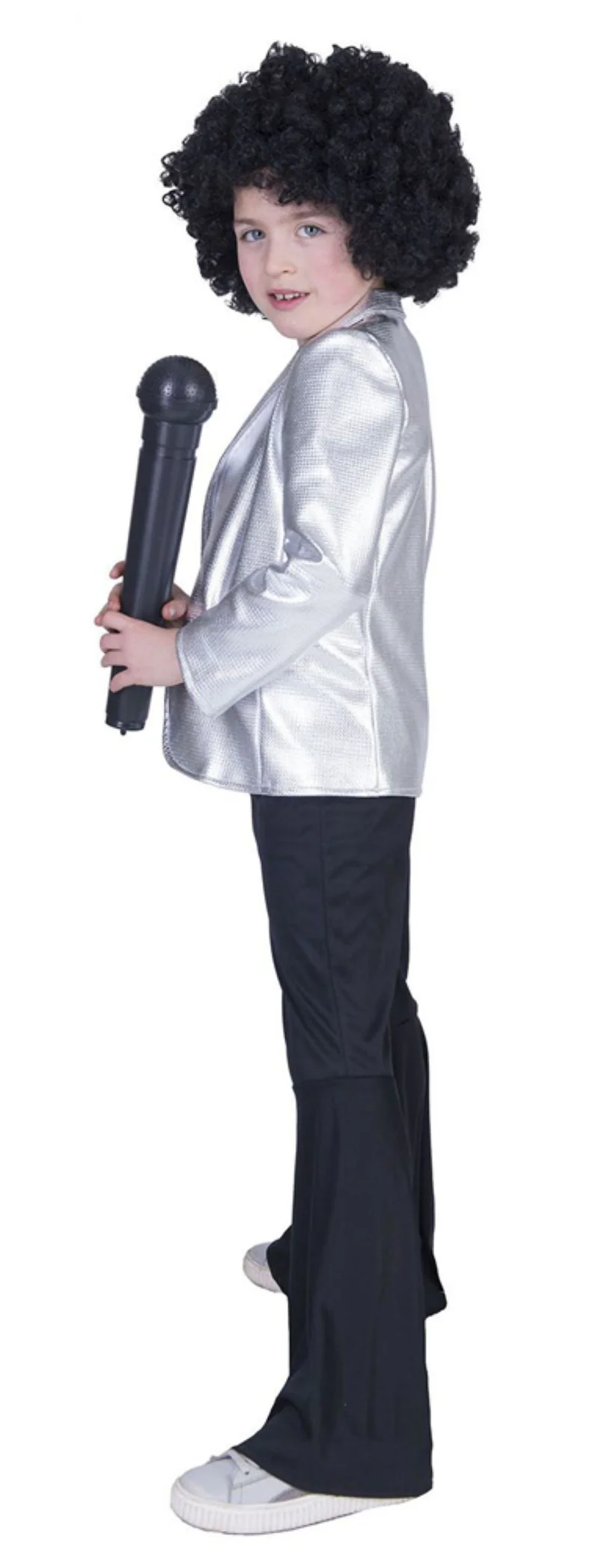Disco Fever Metallic Jacke für Kinder - Silber