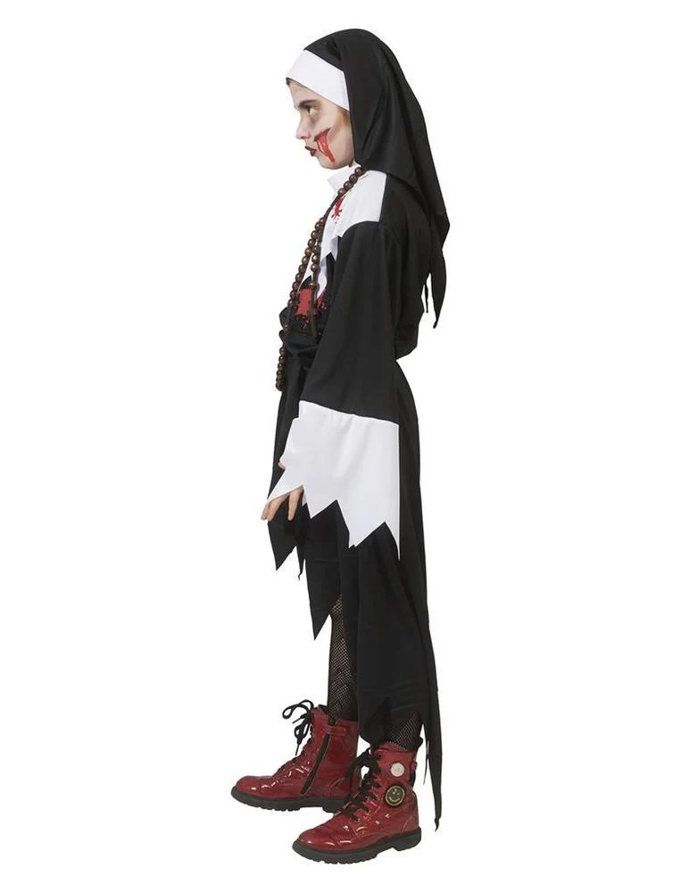 Blutige Nonne - Horror Halloween Kinder Nonnenkostüm