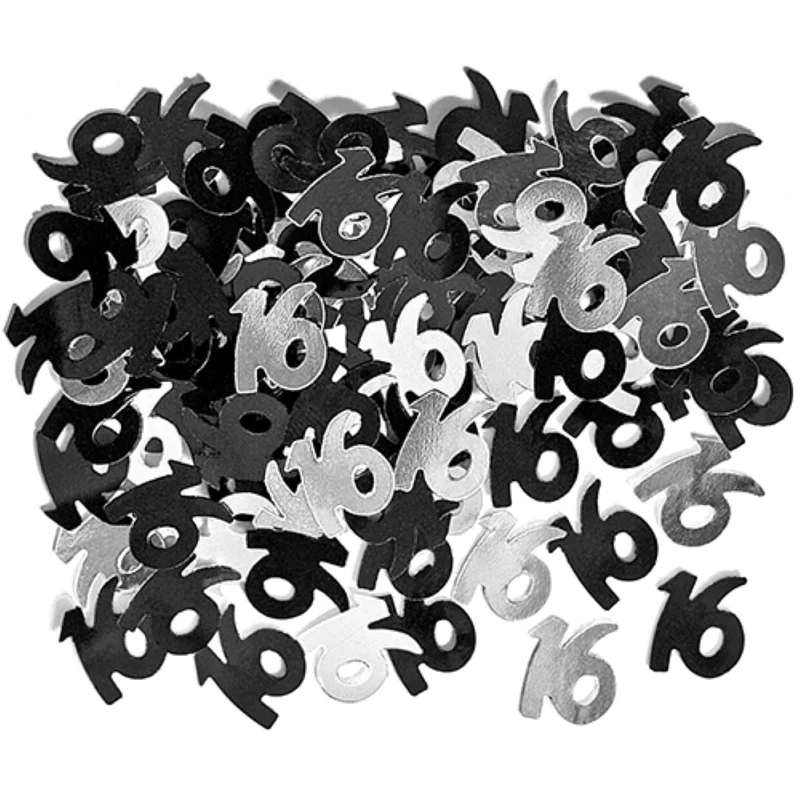 Konfetti Metall 14g Glitz #16 Schwarz