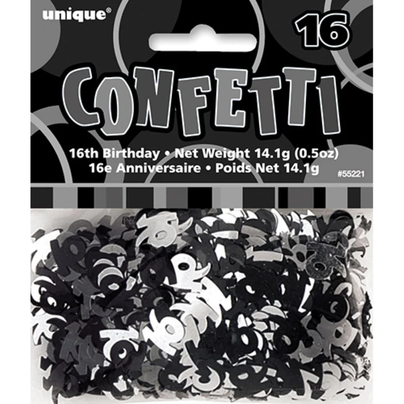 Konfetti Metall 14g Glitz #16 Schwarz