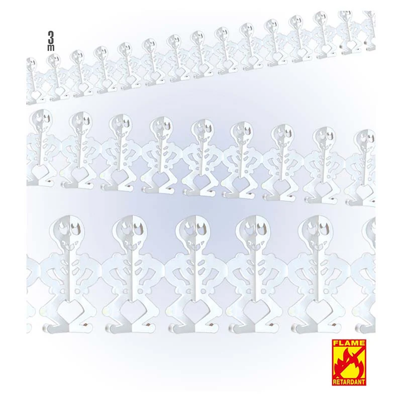 Girlande Halloween Papier Skelette | 3m