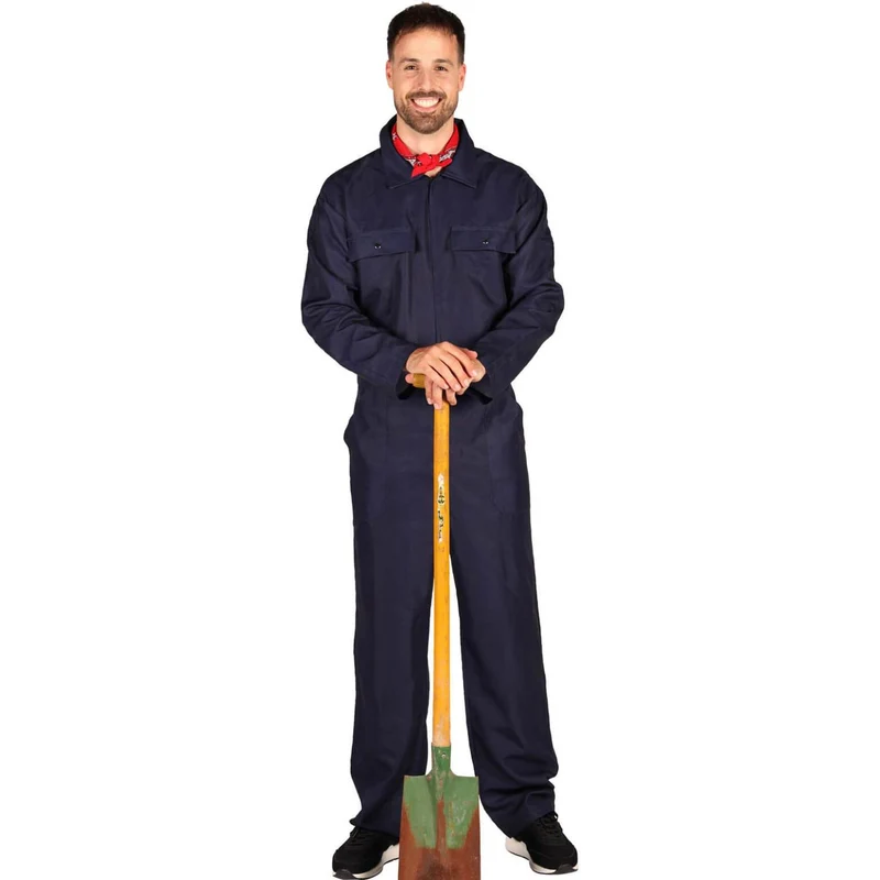 Kostüm für Herren "Michael Halloween" | Overall Langarm Dunkelblau