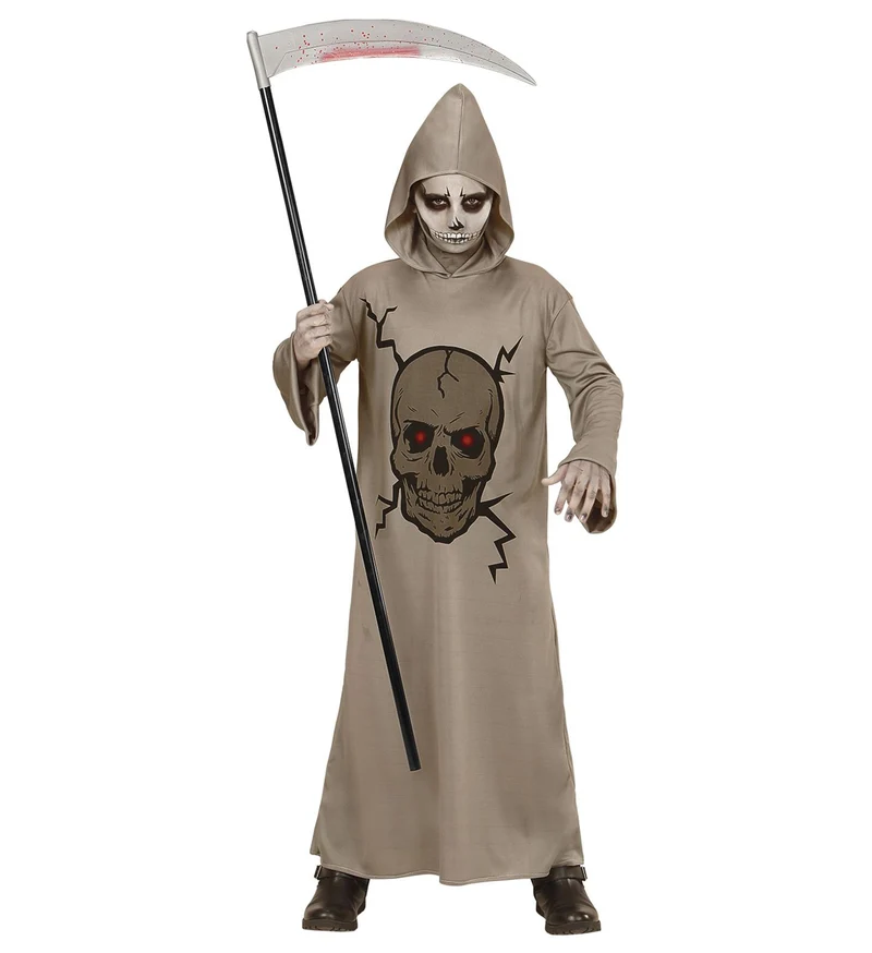 Totenkopf Sensenmann "Skull Master" für Kinder | Grau