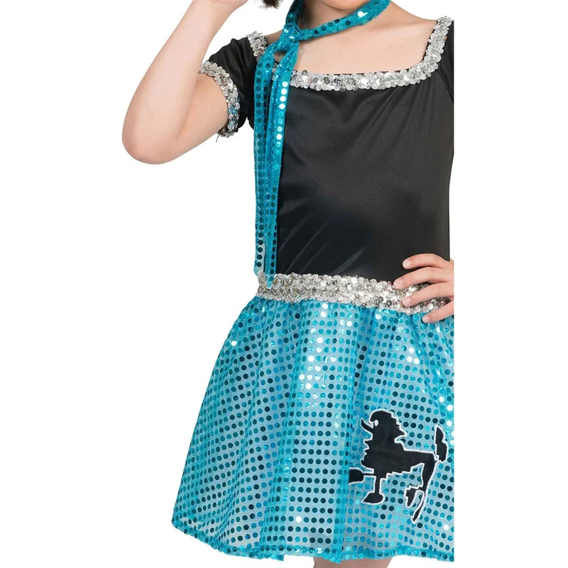 50er Jahre Kostüm "Sweety Lou" für Mädchen | Blau