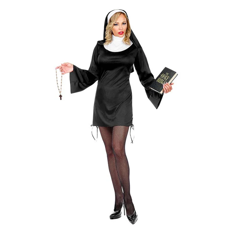 Kostüm Nonne für Damen | Kleid und Haube
