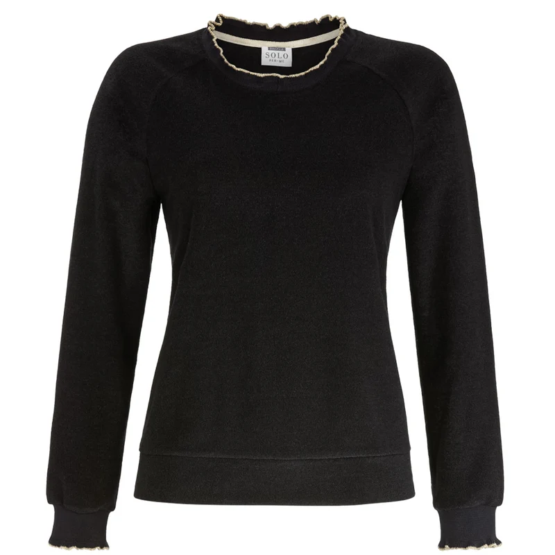 RINGELLA Damen Pullover aus Frotteeflausch 2538403 | Schwarz