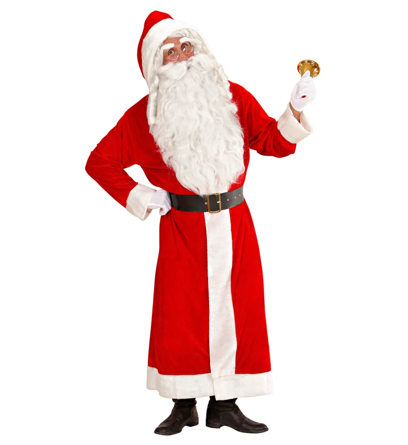 Kostüm Weihnachtsmann Samt (Mantel, Gürtel) Gr.XXL