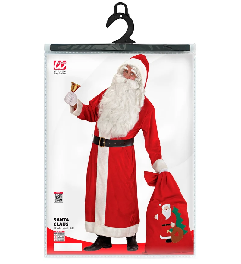 Kostüm Weihnachtsmann Samt (Mantel, Gürtel) Gr.XXL