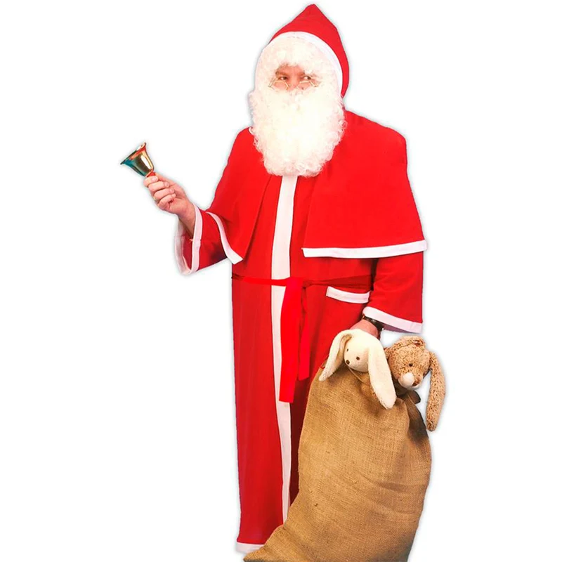 Weihnachtsmann Nikolaus Kostüm für Herren | Einheitsgröße