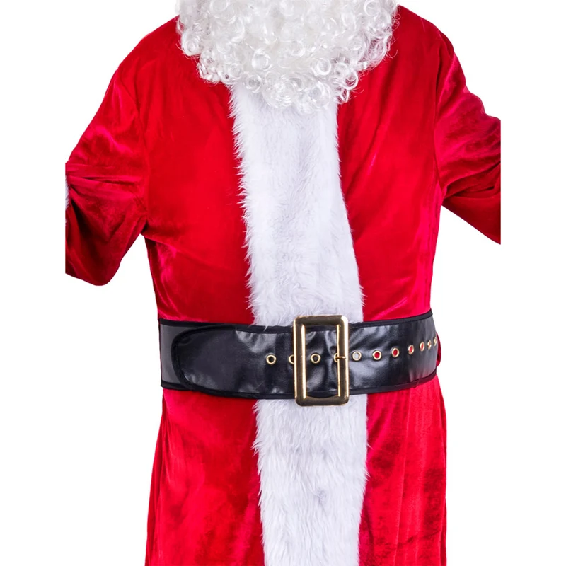 Nikolaus Weihnachtsmann Kostüm Set mit Mantel Mütze und Bart | Santa Weihnachten