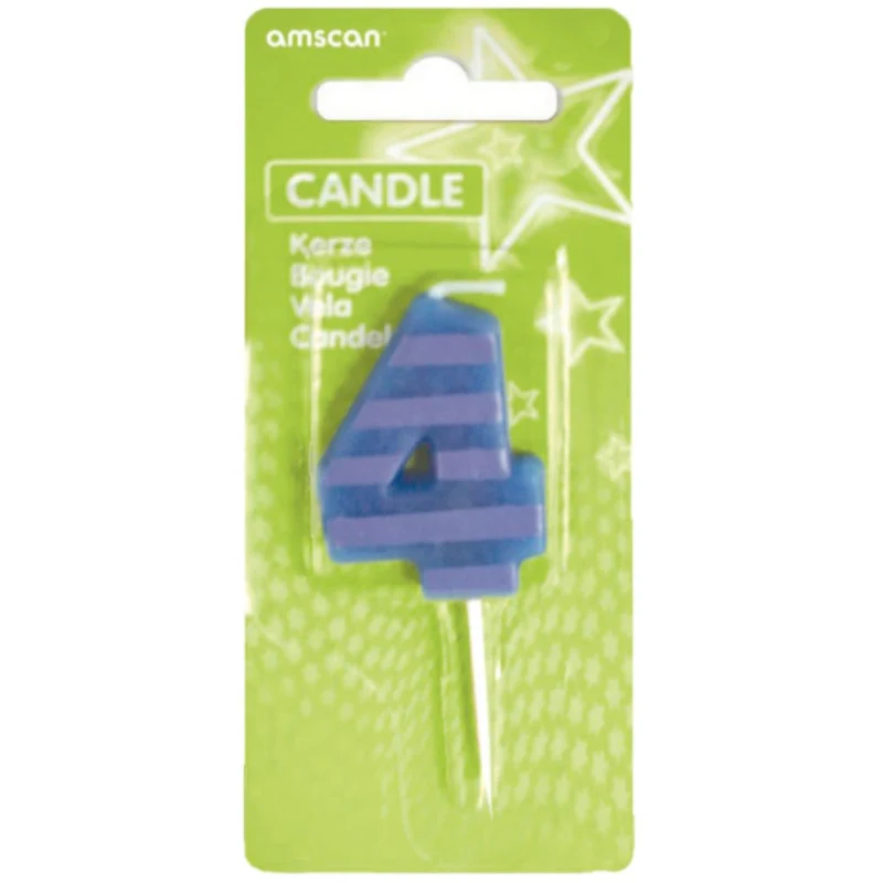 Zahlenkerze Picker Dots&Stripes 4