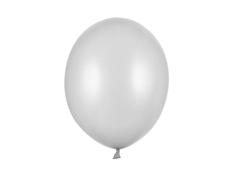 100 Stk. Luftballon Ø30cm "Uni Metallic" | Silber