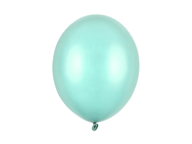 100 Stk. Luftballon Ø30cm "Uni Metallic" | Minzgrün