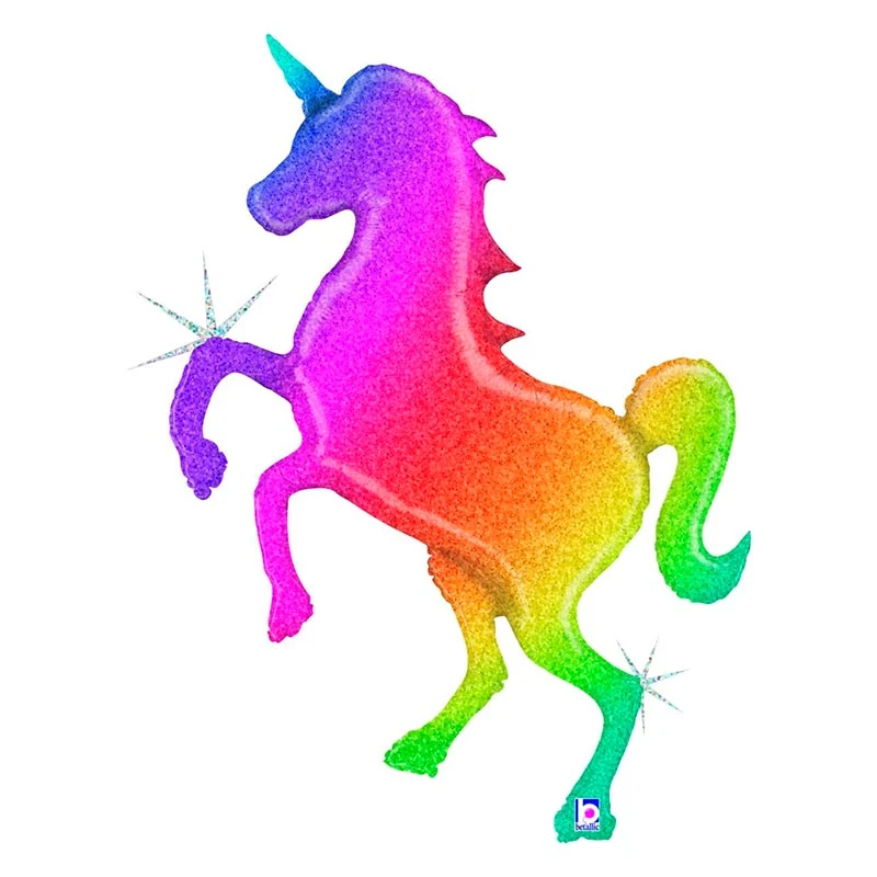Shape Folienballon FormII Einhorn Glitter 137 cm