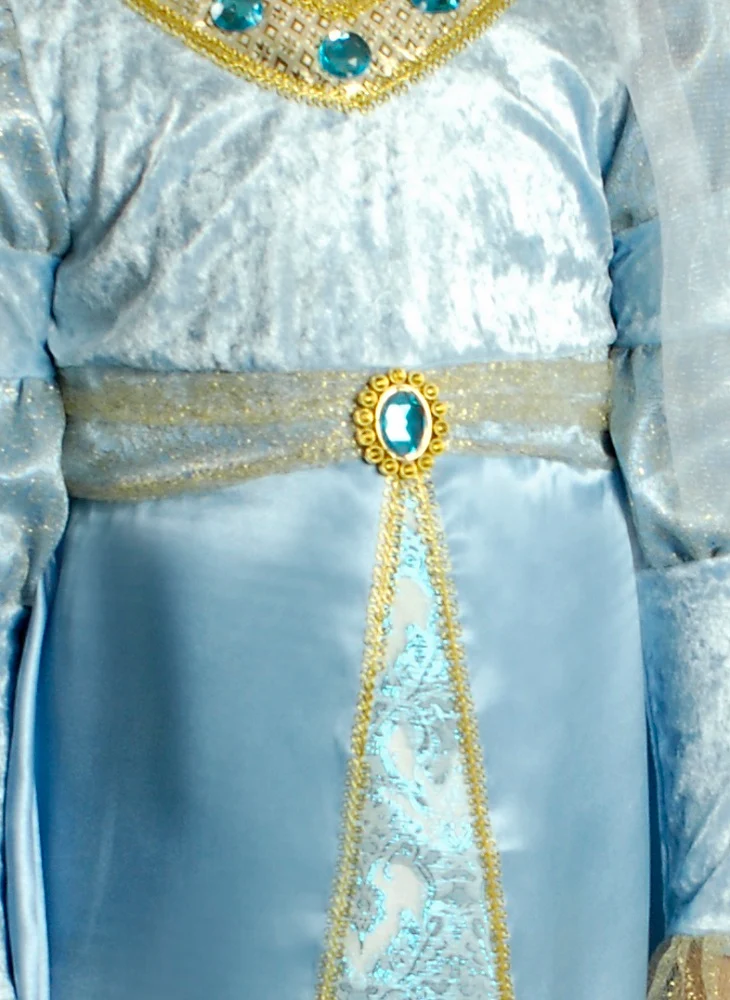 Burgfräulein Bianca Kostüm für Mädchen - Hellblau | Prinzessin Mittelalter Kinder Verkleidung