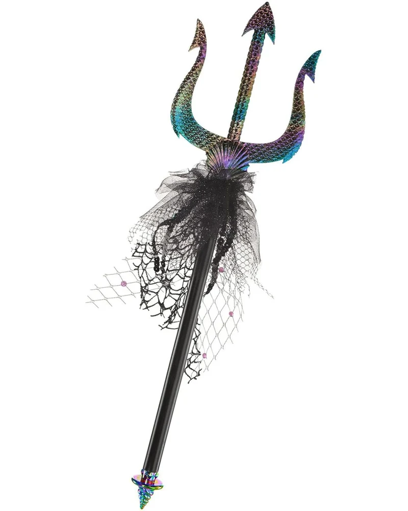 Glitzernder Neptun Dreizack - Meerjungfrau Kostümzubehör | 44 cm
