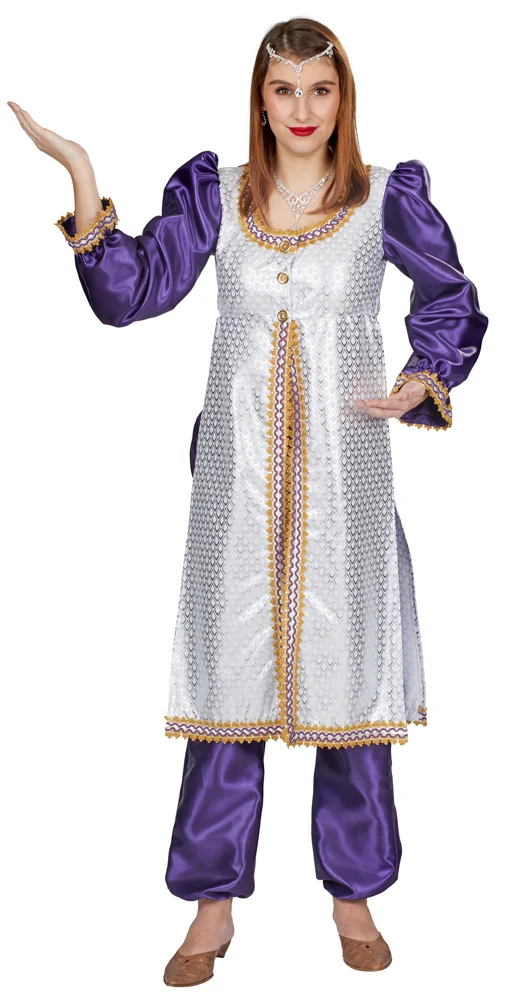 Orientalische Prinzessin Nadira Kostüm für Damen - Weiß / Lila