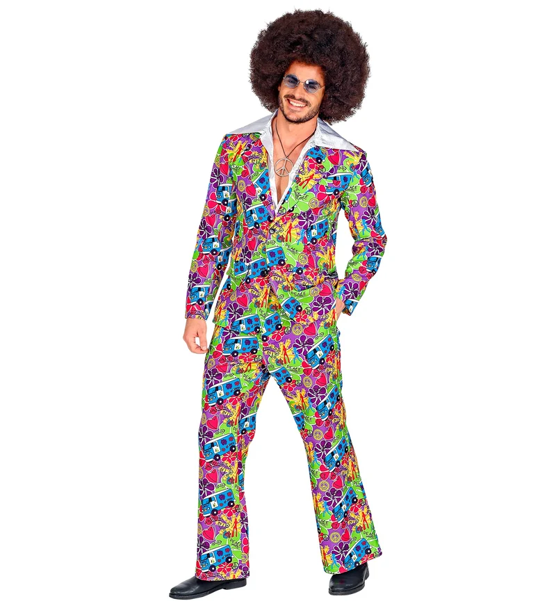 Hippie Anzug "Groovy" für Herren | Mehrfarbig - Kostüm 60er 70er Jahre