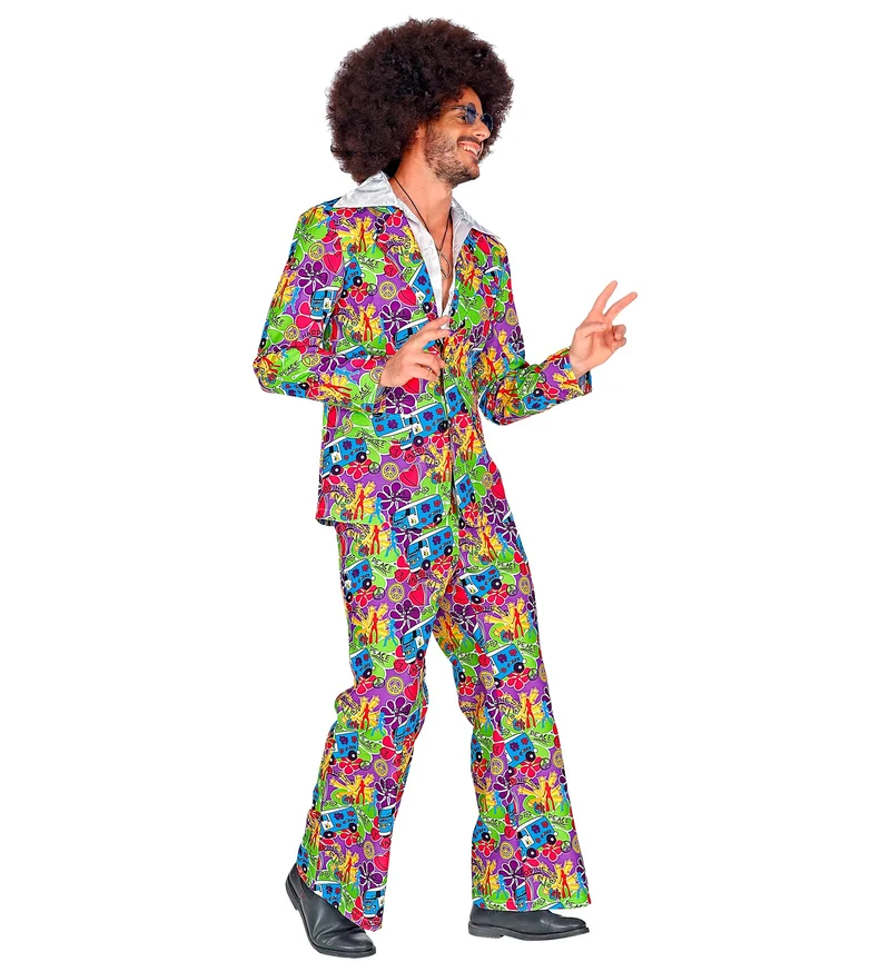 Hippie Anzug "Groovy" für Herren | Mehrfarbig - Kostüm 60er 70er Jahre