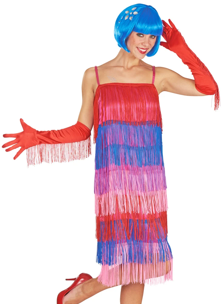 Charleston Flapper Girl "Charlene" Kostüm für Damen - Bunt