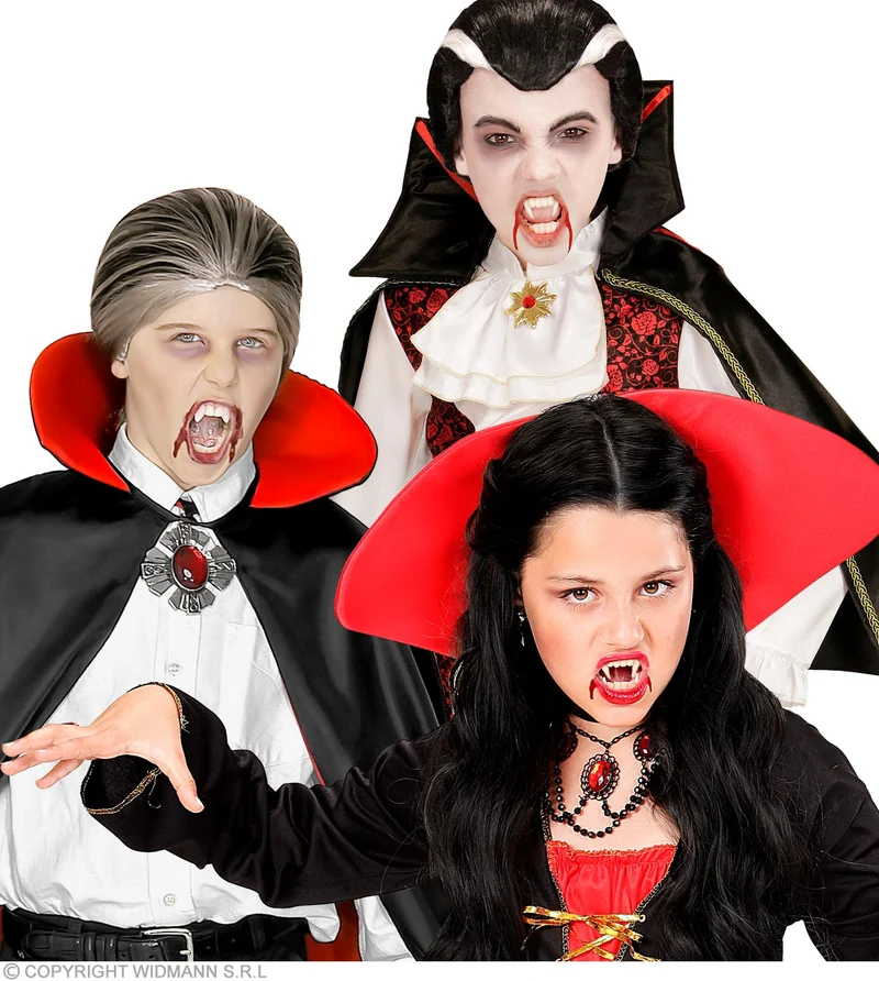 Vampirgebiss für Kinder | Vampirzähne zum Dracula Kostüm