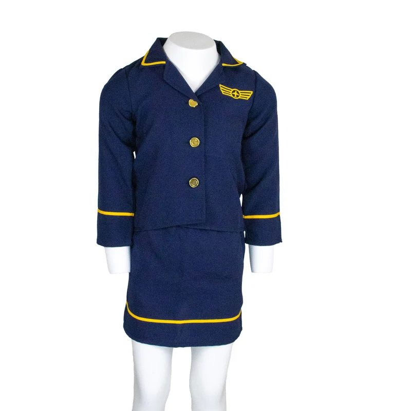 Stewardess Kostüm für Mädchen 4-tlg.
