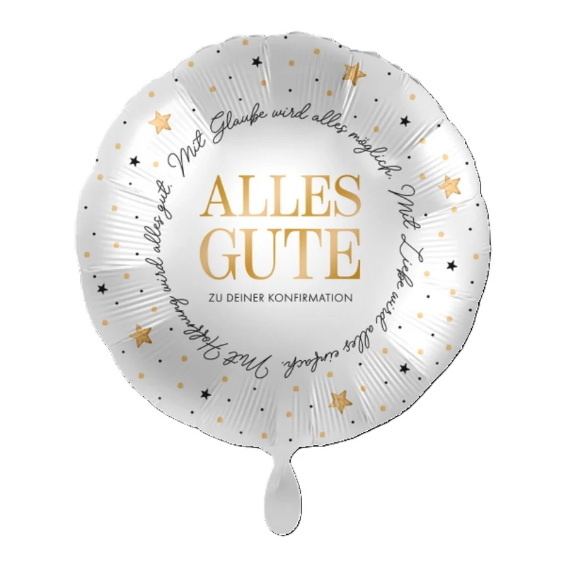 18"/Ø43cm Folienballon "Alles Gute zu deiner Konfirmation"