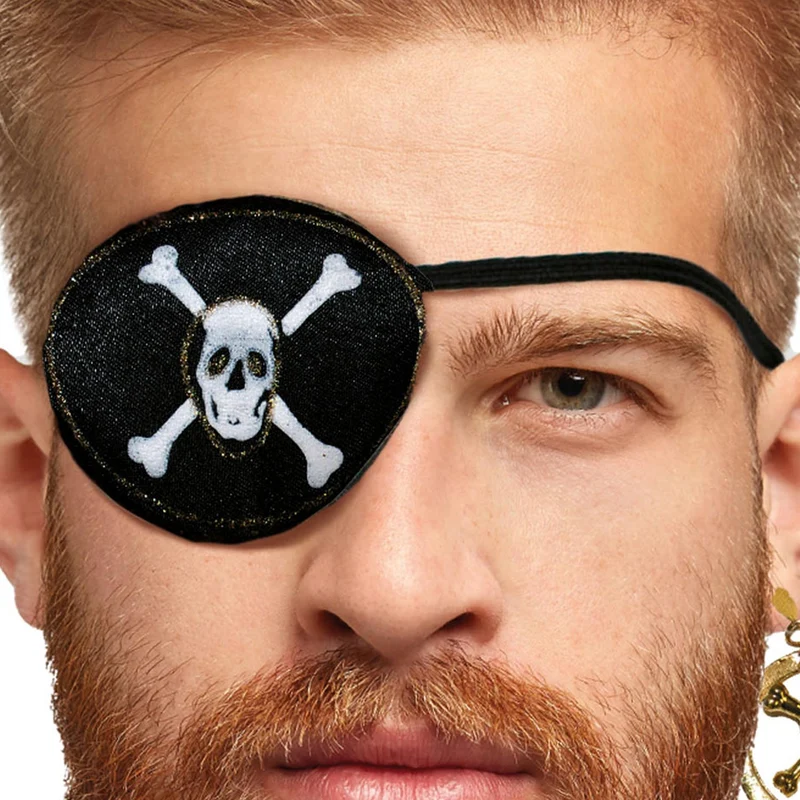 Piraten Set "Totenkopf" 2-tlg. | Ohrring und Augenklappe