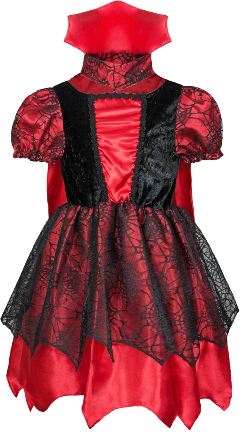 Kostüm Hexe "Willow" für Mädchen | Vampir Schwarz Rot