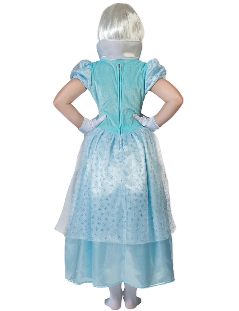 Eiskönigin Kostüm "Jasmina" für Mädchen - Hellblau | Schneekönigin Gkitzer Kleid