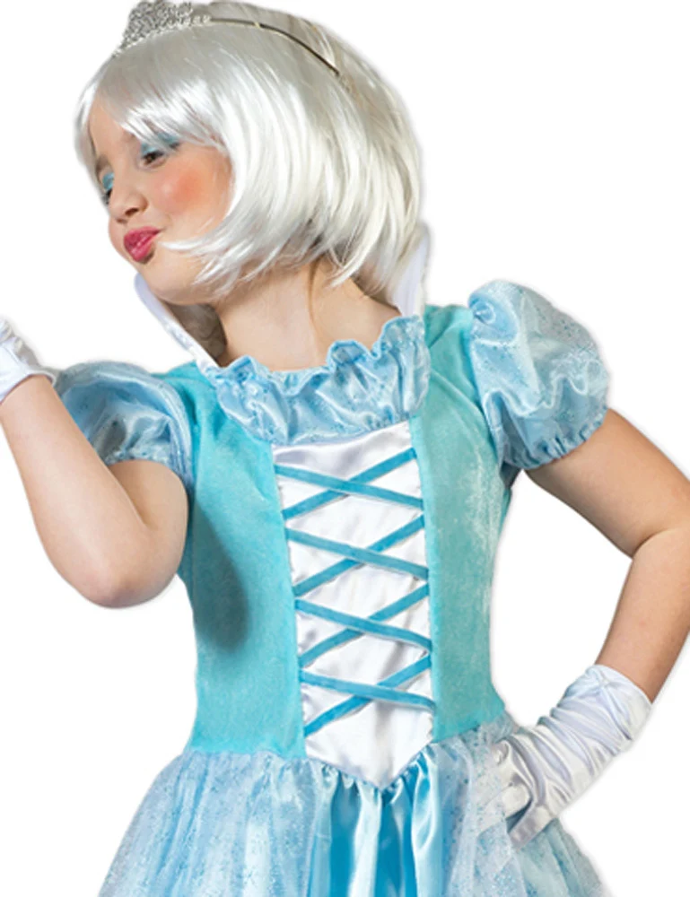 Eiskönigin Kostüm "Jasmina" für Mädchen - Hellblau | Schneekönigin Gkitzer Kleid