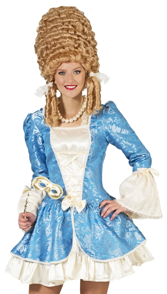Barock Kostüm "Johanna" für Damen - Hellblau | Kurzes Kleid Rokoko Gräfin