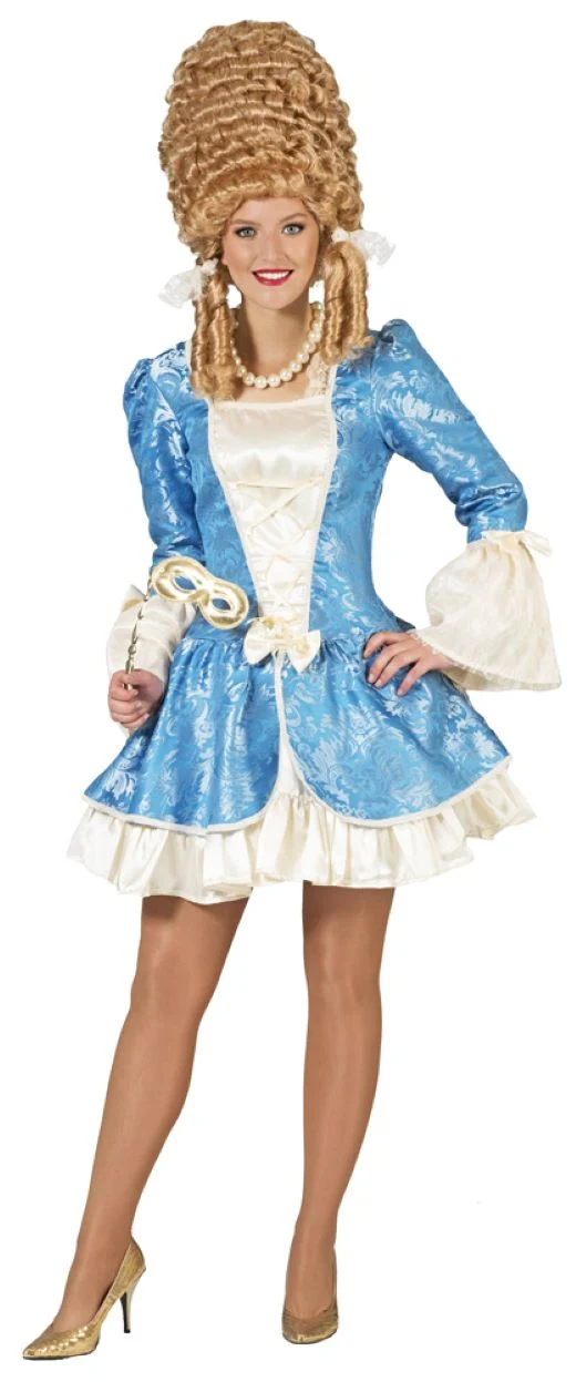 Barock Kostüm "Johanna" für Damen - Hellblau | Kurzes Kleid Rokoko Gräfin