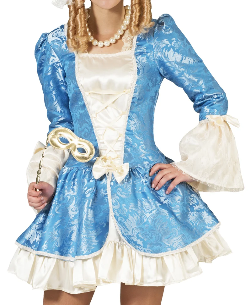 Barock Kostüm "Johanna" für Damen - Hellblau | Kurzes Kleid Rokoko Gräfin