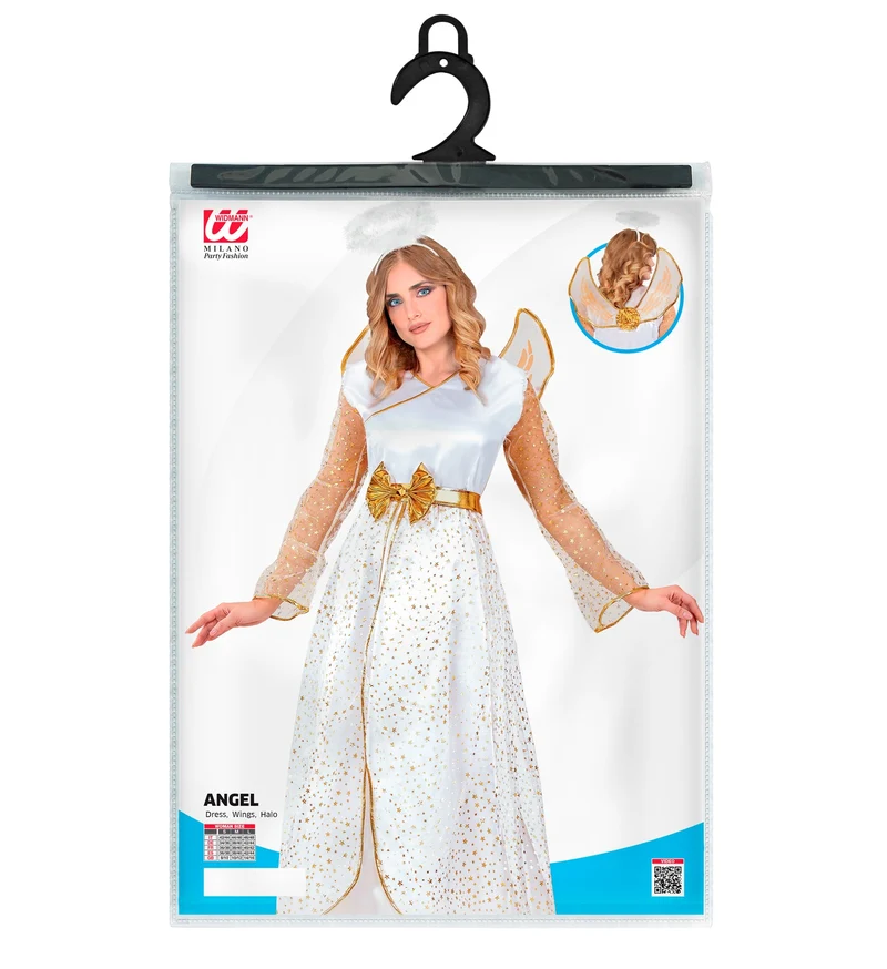 Engel "Leliel" Kostüm für Damen 3-tlg. | Weiß Gold