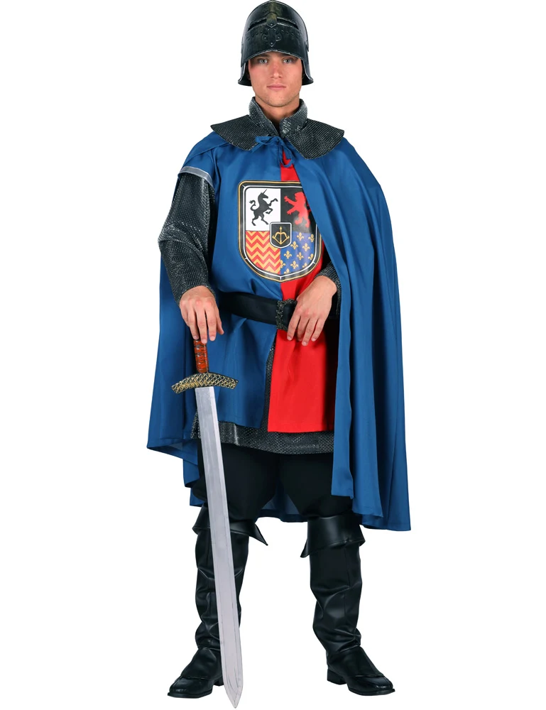 Ritter Kostüm "Ironheart" für Herren | Blau Rot