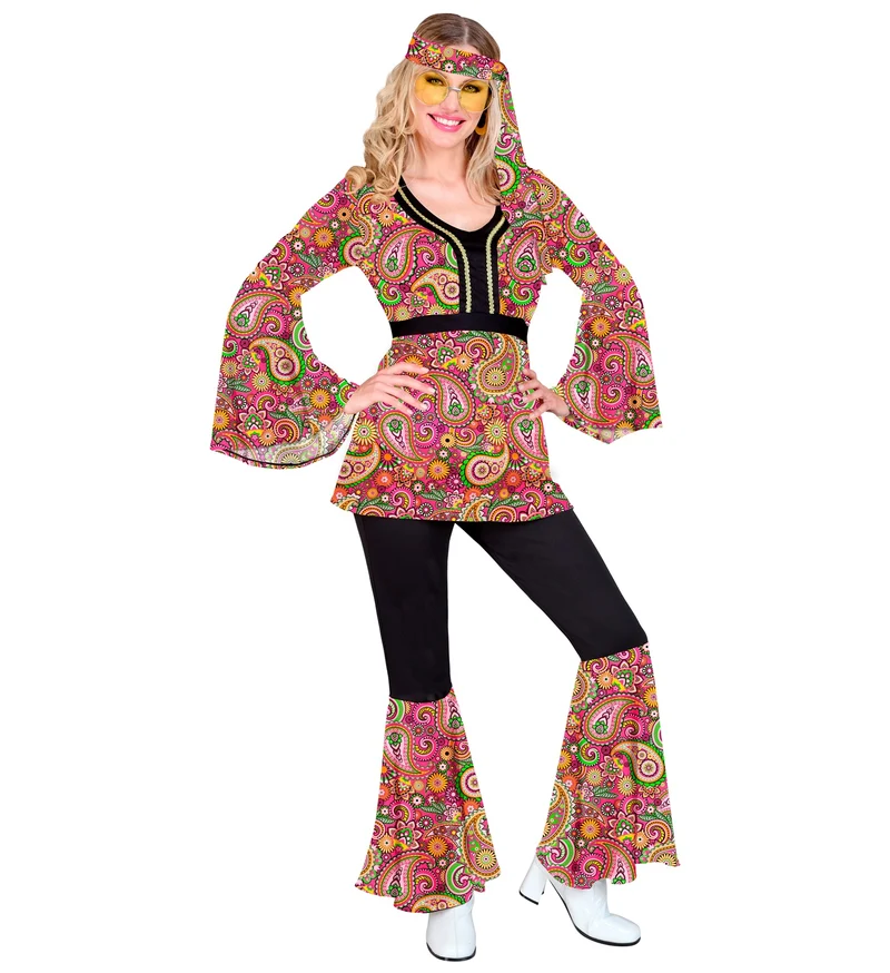 Hippie Kostüm "Paisley" für Damen | Anzug Mehrfarbig - 60er 70er Jahre