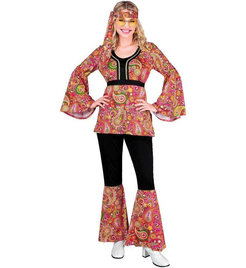Hippie Kostüm "Paisley" für Damen | Anzug Mehrfarbig - 60er 70er Jahre