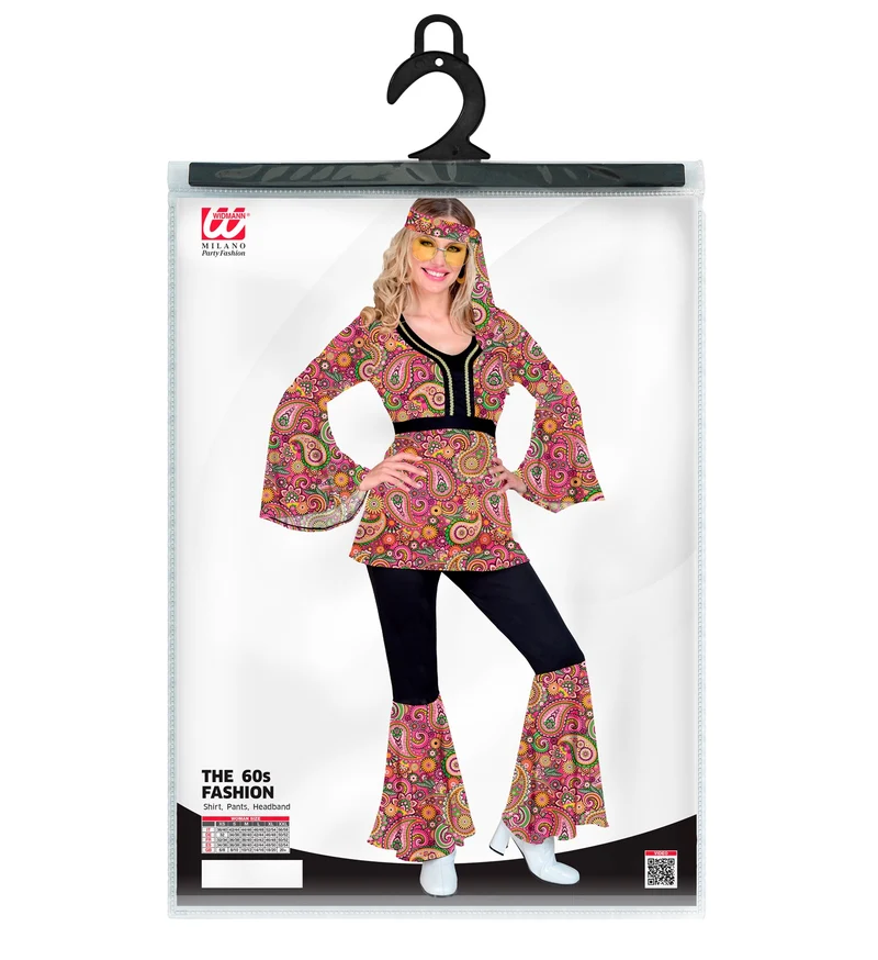 Hippie Kostüm "Paisley" für Damen | Anzug Mehrfarbig - 60er 70er Jahre