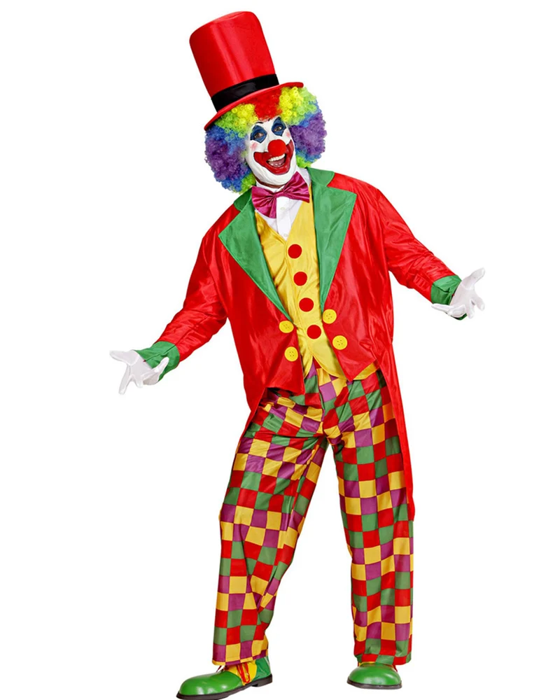 Clown Kostüm für Herren mit Frack - Bunt 35092 | Zirkus Party Kostüm